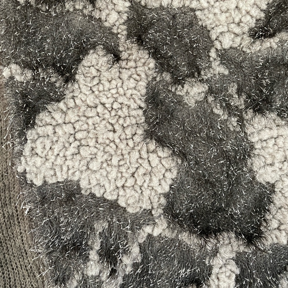 No Brand Made in Italy Dark Taupe Mix Fibers Arty Layered Pullover Sweater M EUC - Picture 6 of 12